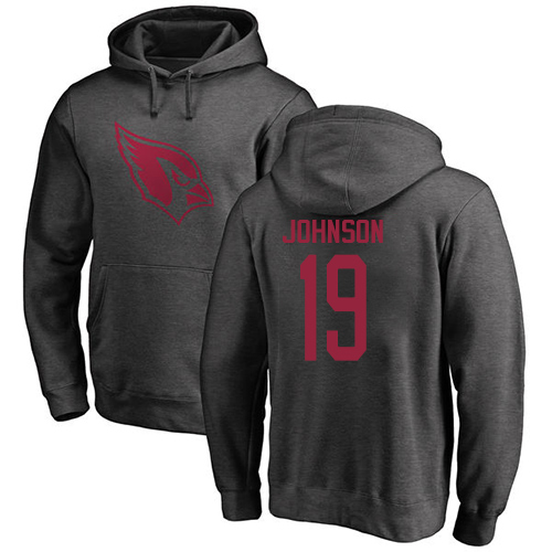 Arizona Cardinals Men Ash KeeSean Johnson One Color NFL Football #19 Pullover Hoodie Sweatshirts->arizona cardinals->NFL Jersey